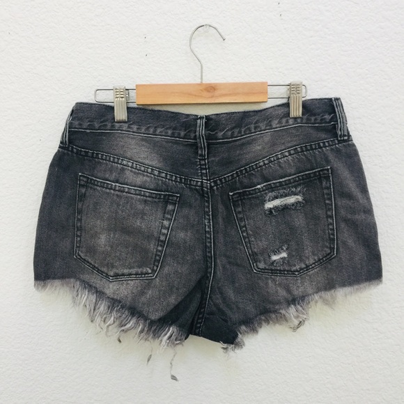 Free People Black/gray distressed Shorts NWT - Picture 6 of 8